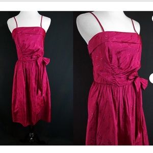 1960s Cocktail Dress Rose Damask